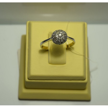 Золотое кольцо с бриллиантами 13-5