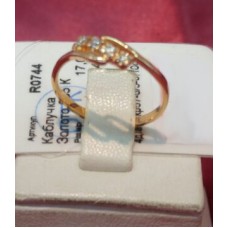 Золотое кольцо с бриллиантами R0744